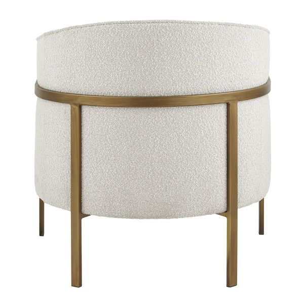 Harrod Fabric Accent Arm Chair In Boucle Beige