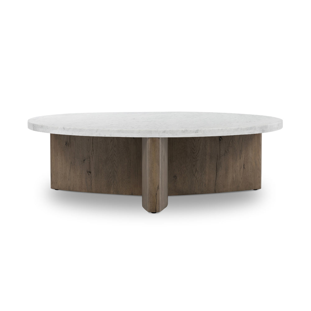 Toli Coffee Table In Italian White Marble