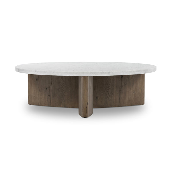 Toli Coffee Table In Italian White Marble