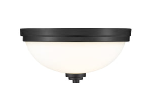 Ashton 3 Light Flush Mount in Matte Black Finish