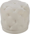 Joshua Ottoman/Stool In Cream Velvet