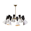 Saphira 8 Light Ceiling Lamp - Black/White