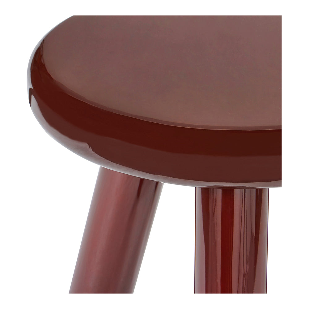Moe's Joy Accent Table in Deep Red Lacquer