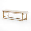 Sled Bench in Thames Cream