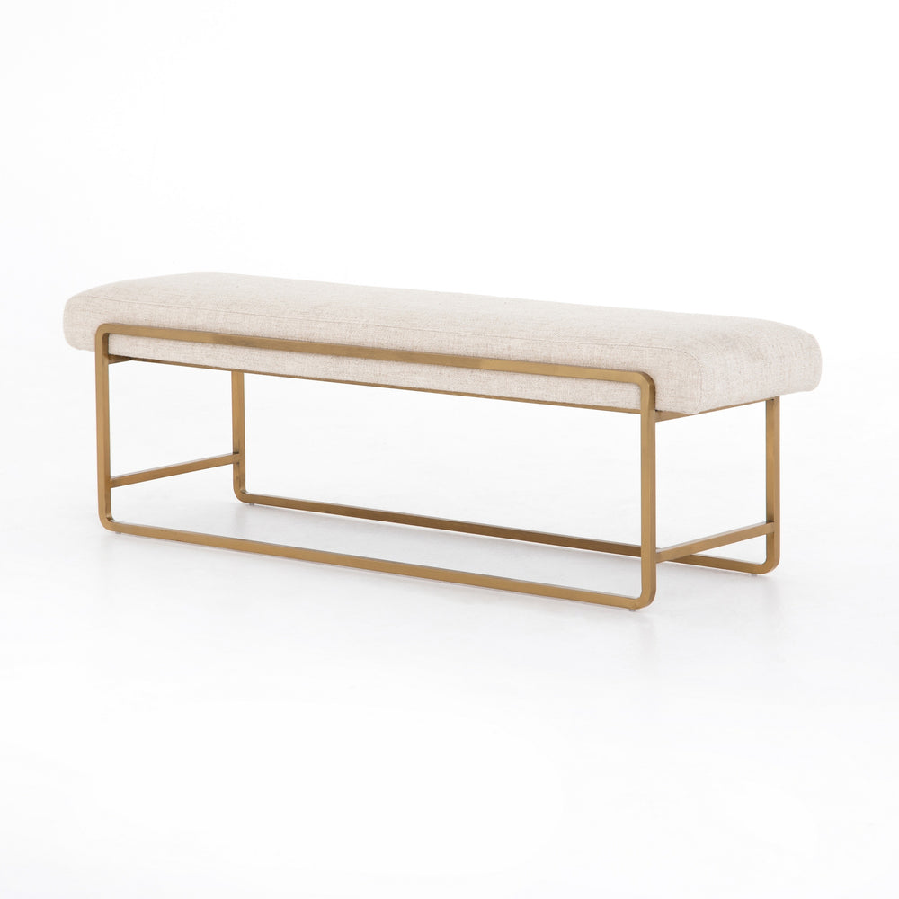 Sled Bench in Thames Cream