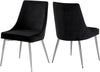 Lynette Dining Chair In Black Velvet and Chrome