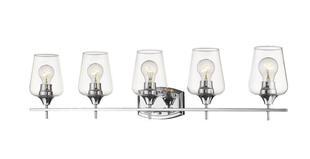 Joliet 5 Light Vanity in Chrome Finish