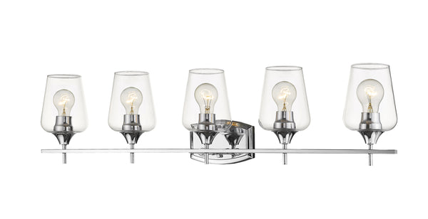 Joliet 5 Light Vanity in Chrome Finish
