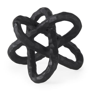 Wilhelm I (Small) 7L x 7W Black Metal Link Decor Object
