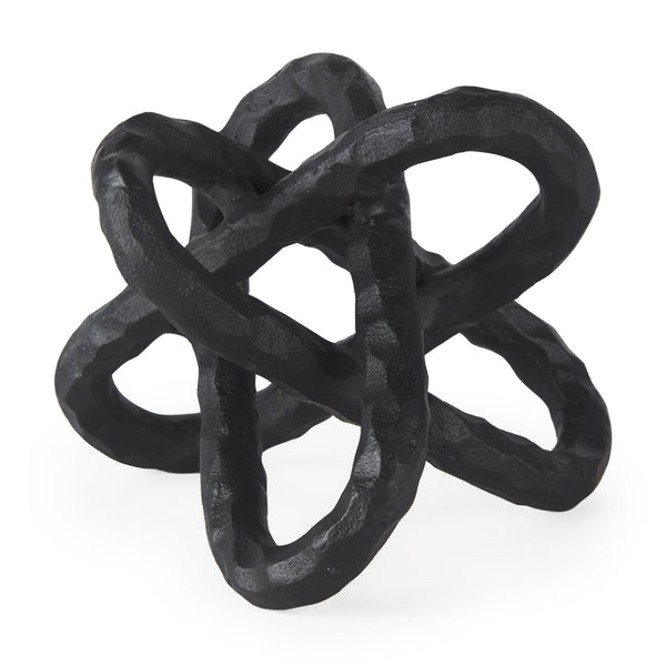 Wilhelm I (Small) 7L x 7W Black Metal Link Decor Object
