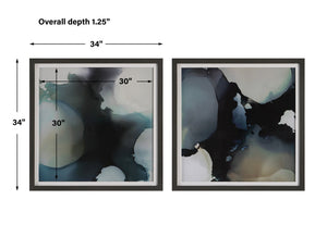Telescopic Abstract Framed Prints, Set/2