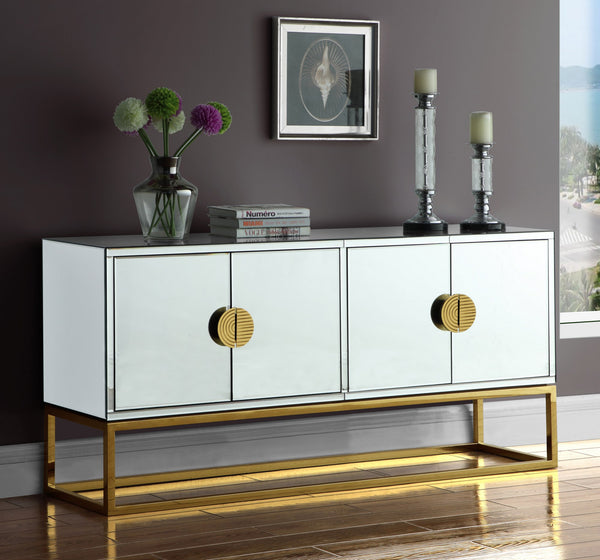 Grace Sideboard/Buffet In Mirrored/Gold Base