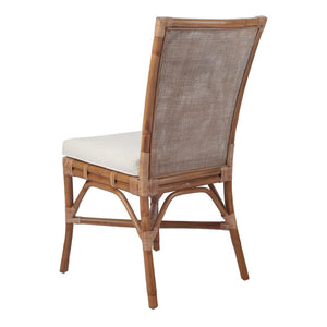 Tatum Rattan Side Chair In Canary Brown