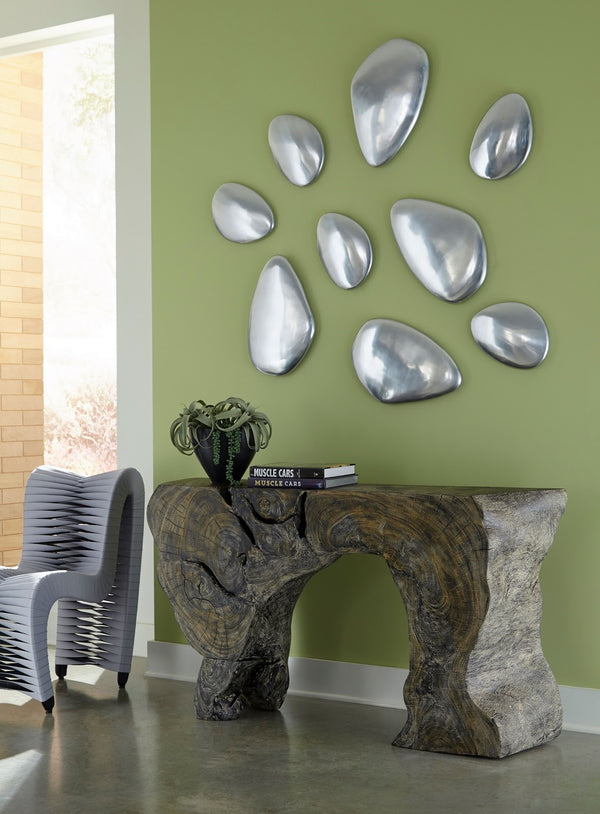 River Stone  Wall Tile, Aluminum, Large