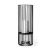 Velo II Large Black Metal Cylindrical Table Candle Holder