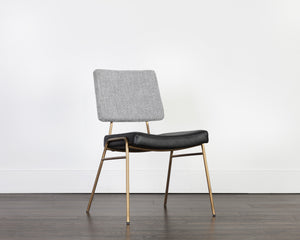 BRINLEY DINING CHAIR - GOLD - NIGHTFALL BLACK / CHACHA GREY