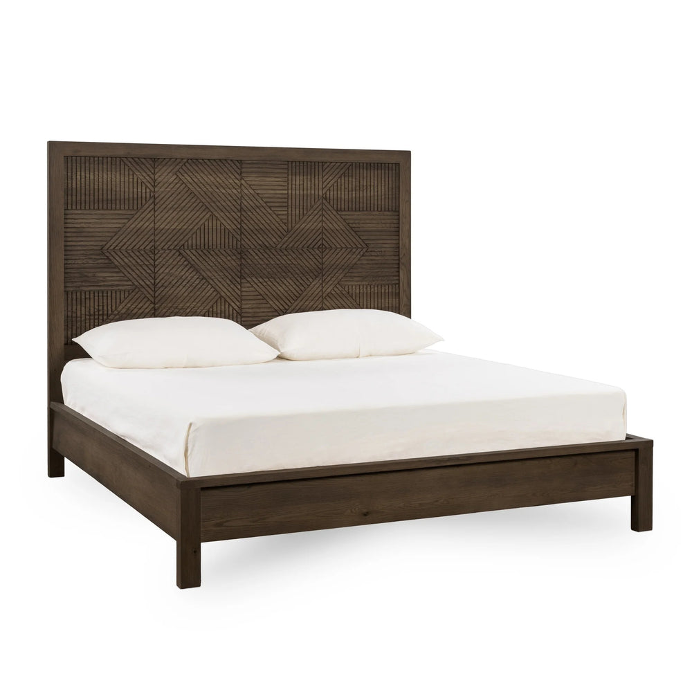 Santa Clara Solid Wood Bed - Toasted Brown, Queen