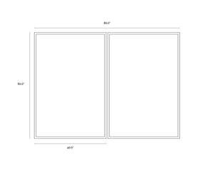 MIAMI VICE (SET OF 2) - 40" X 60" - CHARCOAL FLOATER FRAME