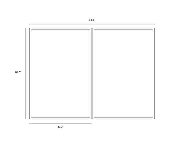 MIAMI VICE (SET OF 2) - 40" X 60" - CHARCOAL FLOATER FRAME