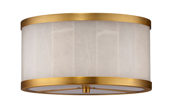 Upsala Alabaster Flush Mount Ceiling Light, Small