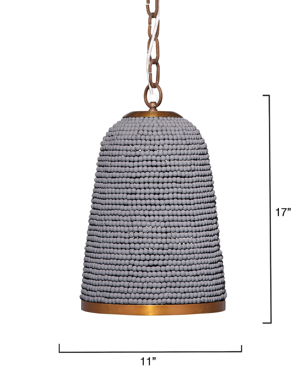 Creekside 1-Light Beaded Pendant, Slate Blue