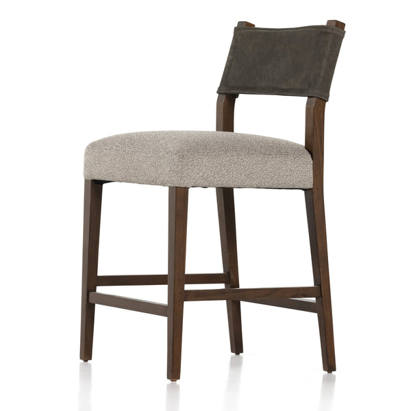 Ferris Stool In Nubuck Charcoal In Counter