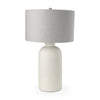 Cato 20.0L x 20.0W x 33.5H Cream Base W/White Shade Table Lamp