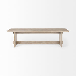 Aida 18H Light Gray Wood Dining Bench