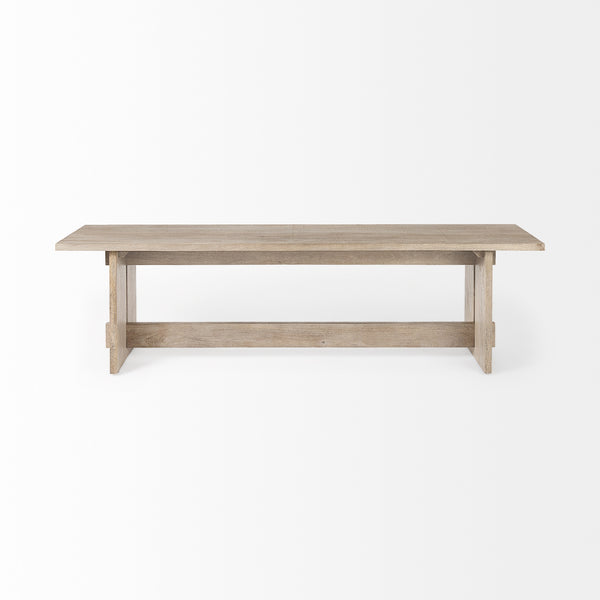 Aida 18H Light Gray Wood Dining Bench