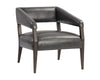 CARLYLE LOUNGE CHAIR - BRENTWOOD CHARCOAL LEATHER