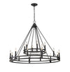 Dennison 18 Light Chandelier in Matte Black Finish