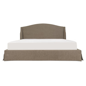 Weston Queen Storage Bed with Brown Slipcover