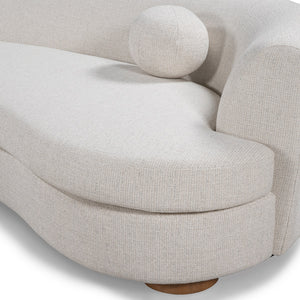 Concord Upholstered Sectional with Curved Silhouette - Ivory