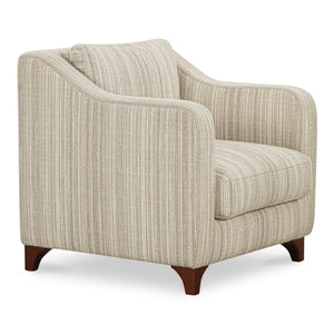 Moe's Hewitt Accent Chair in Beige Stripe