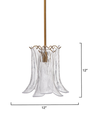 Cala 1-Light Blown Glass Pendant, Clear