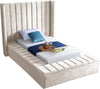 Joanne Twin Bed In Cream Velvet