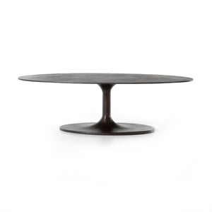 Simone Oval Coffee Table In Antique Rust