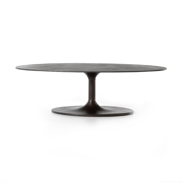 Simone Oval Coffee Table In Antique Rust