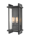 Fallow 2 Light Outdoor Wall Sconce in Black Finish