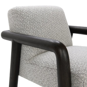 Reyna Upholstered Accent Chair with Curved Wood Frame