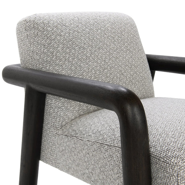 Reyna Upholstered Accent Chair with Curved Wood Frame