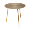 Reva I (Large) 24L x 24W Gold Round Top Cast Aluminum Accent Table