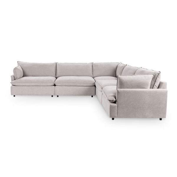Caplan 5-Piece Modular Sectional in Elite-Gray