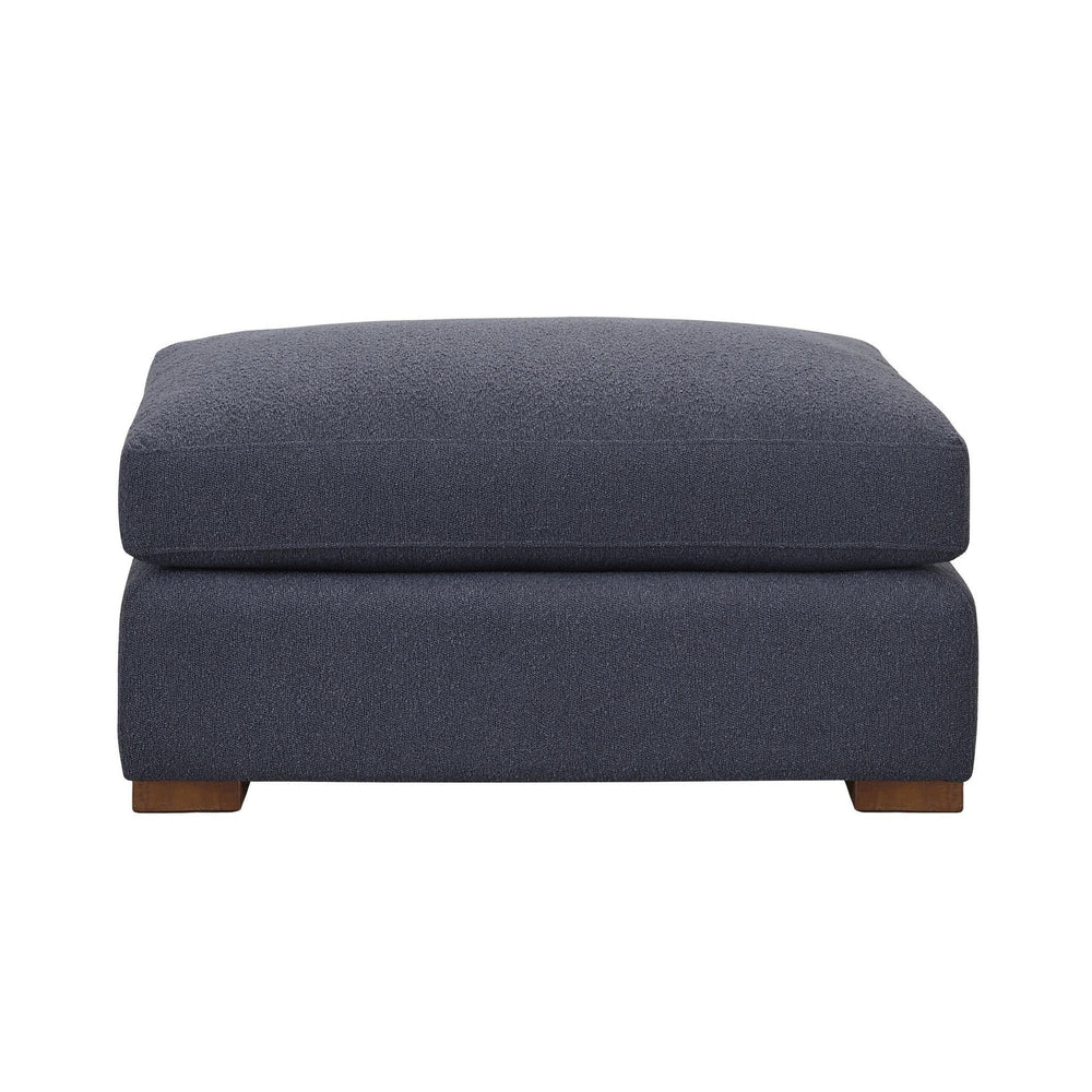 Audrey Ottoman with Feather-and-Down Cushioning - Rise-Navy