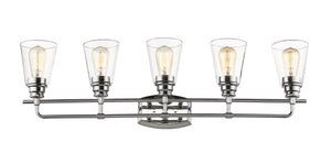 Annora 5 Light Vanity in Chrome Finish