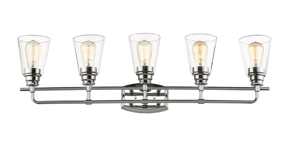 Annora 5 Light Vanity in Chrome Finish