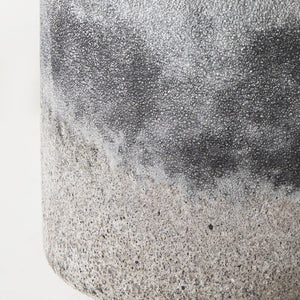 Squally 6.0L x 6.0W x 6.4H Black/Brown Glass Ombre Textured Small Vase