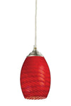 Jazz 1 Light Mini Pendant in Brushed Nickel Finish