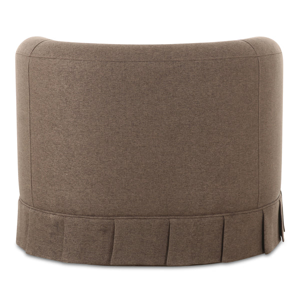 Moe's Maren Brown Swivel Chair with Pleat Base