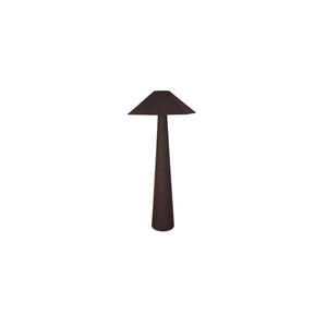 Gigi Dark Brown Floor Lamp with Cotton Shade